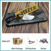 Load image into Gallery viewer, Handmade Boost 350 V2 3D Mini Sneakers Keychain Small Shoes Model AJ Key Ring High Quality Fashion Jewelry
