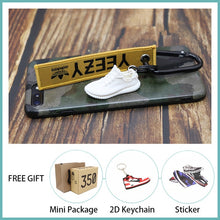 Load image into Gallery viewer, Handmade Boost 350 V2 3D Mini Sneakers Keychain Small Shoes Model AJ Key Ring High Quality Fashion Jewelry