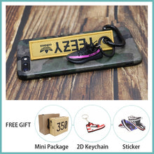 Load image into Gallery viewer, Handmade Boost 350 V2 3D Mini Sneakers Keychain Small Shoes Model AJ Key Ring High Quality Fashion Jewelry