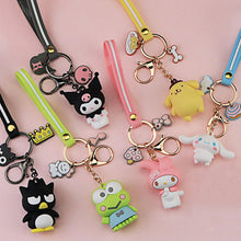 Load image into Gallery viewer, Cartoon Pom Pom Purin keychain PVC key chain Bad Badtz Maru Cinnamoroll kuromi cute funny novelty personalized pendant jewelry