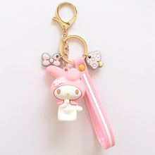Load image into Gallery viewer, Cartoon Pom Pom Purin keychain PVC key chain Bad Badtz Maru Cinnamoroll kuromi cute funny novelty personalized pendant jewelry