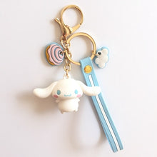 Load image into Gallery viewer, Cartoon Pom Pom Purin keychain PVC key chain Bad Badtz Maru Cinnamoroll kuromi cute funny novelty personalized pendant jewelry