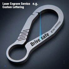 Load image into Gallery viewer, CQ High-Quality Real Titanium Key Chain Luxury Men Keychain Custom Lettering Ultra Lightweight EDC for Key Rings Holder Jewelry