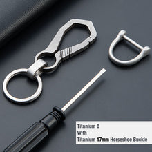 Load image into Gallery viewer, CQ High-Quality Real Titanium Key Chain Luxury Men Keychain Custom Lettering Ultra Lightweight EDC for Key Rings Holder Jewelry