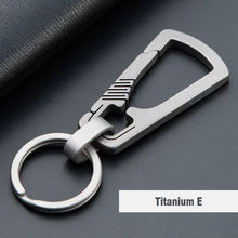 Load image into Gallery viewer, CQ High-Quality Real Titanium Key Chain Luxury Men Keychain Custom Lettering Ultra Lightweight EDC for Key Rings Holder Jewelry