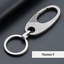 Load image into Gallery viewer, CQ High-Quality Real Titanium Key Chain Luxury Men Keychain Custom Lettering Ultra Lightweight EDC for Key Rings Holder Jewelry