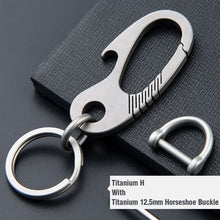 Load image into Gallery viewer, CQ High-Quality Real Titanium Key Chain Luxury Men Keychain Custom Lettering Ultra Lightweight EDC for Key Rings Holder Jewelry